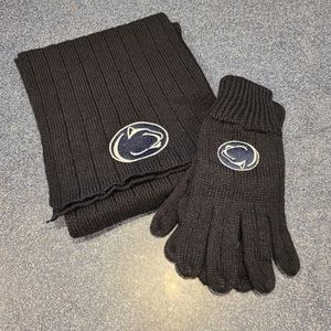 NEW Penn State Women's Scarf and Gloves Set